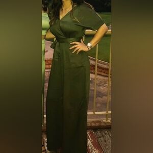 Green jumpsuit, M